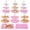 Pink, variant on Garvee 14-Piece Dessert Stand Set for Party, 3 Tier Cupcake Stands and 2 Tier Cake Stands with 6 Serving Trays, Acrylic Display Stands for Wedding Baby Shower Birthday Tea Party Decor, White