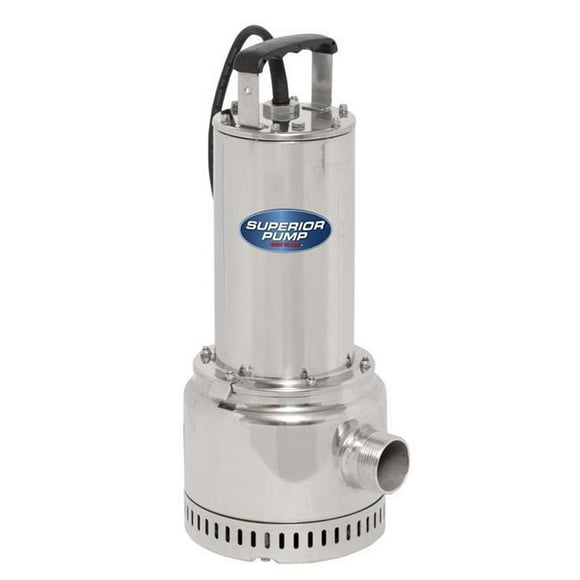 Superior Pump 91197 1HP Stainless Steel Submersible Utility Pump