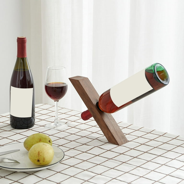 Pompotops Wine Holder Solid Wood Creative Red Wine Rack Ornaments Simple  Wine Display Rack Wine Bottle Shelf 