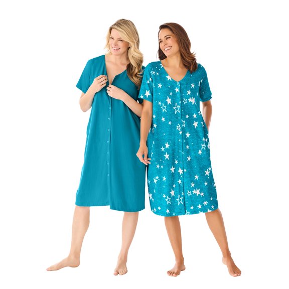 Dreams & Co. Women's Plus Size Dreams & Co 2-Pack Sleepshirt