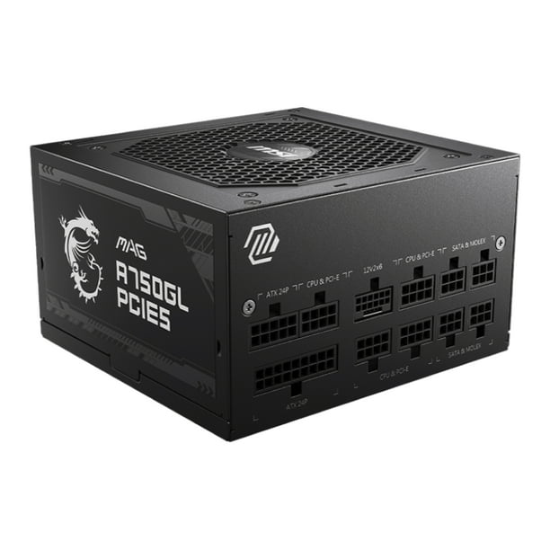 Fuente de poder MSI MAG A750GL PCIE5 750W 80 PLUS GOLD FULL MODULAR