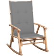 thumbnail image 1 of vidaXL Rocking Chair with cushion Bamboo, 1 of 5