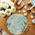 thumbnail image 2 of Round Placemats Flowers Leaves 15 inch Set of 4 Table Mats for Dining Table Spring Pastoral Heat Resistant Non-Slip Kitchen & Home Decorative Place Mat Set, 2 of 8