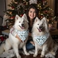 thumbnail image 4 of Dog Bandana 2 Pack,Light Blue Christmas House and Tree Pattern Bandanas for Dogs,Cat Bandana,Small/ Large Dog Bandana 2 Size,Dog Bandanas Girl Boy, 4 of 6