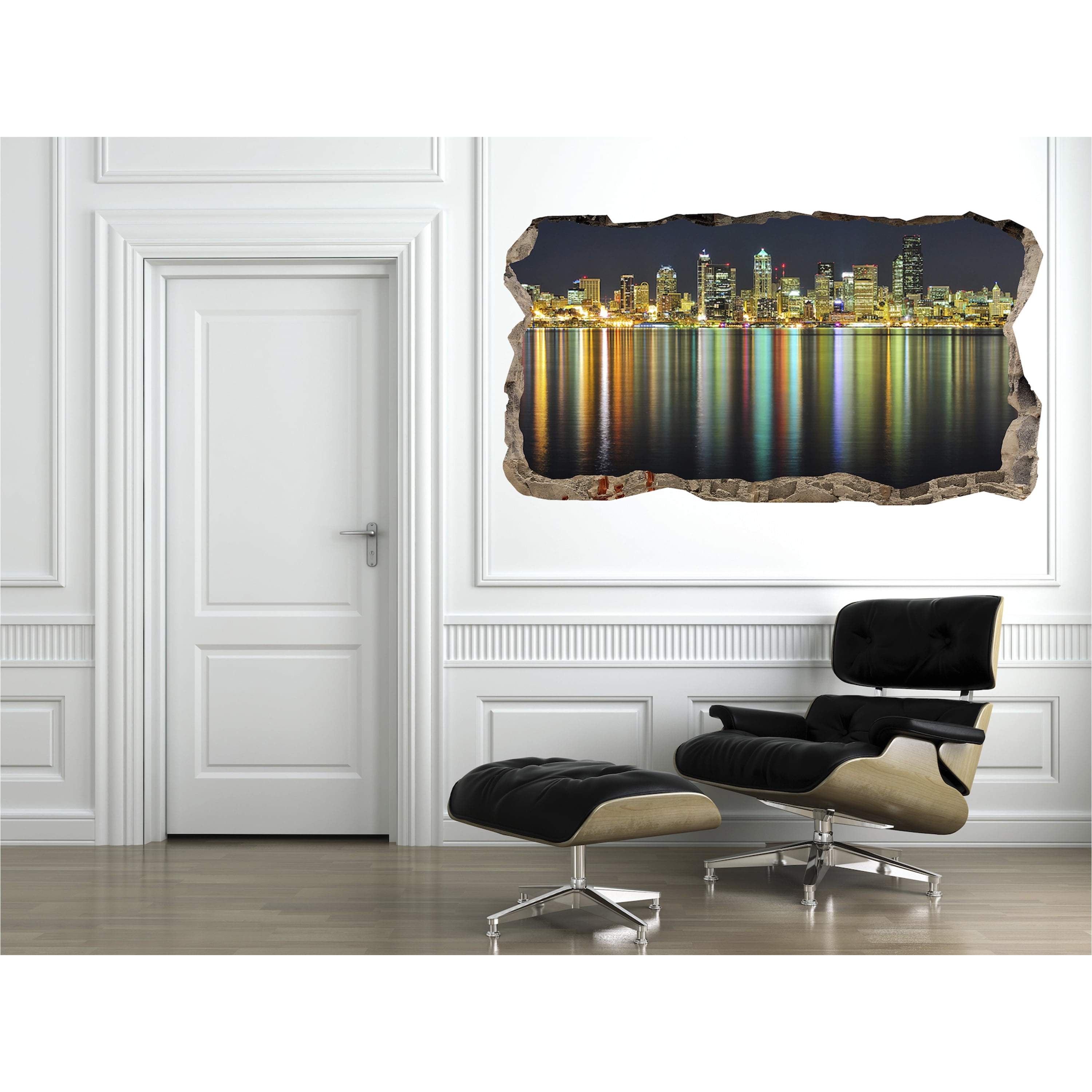 Startonight 3d Mural Wall Art Photo Decor Colored City