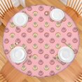 thumbnail image 2 of Pink Cartoon Donut Unicorn Pattern Round Fitted Tablecloth with Elastic Edge,Dining Table Cover Waterproof,Outdoor Round Tablecloth for Camping,Dining,Indoor and Outdoor, 2 of 7