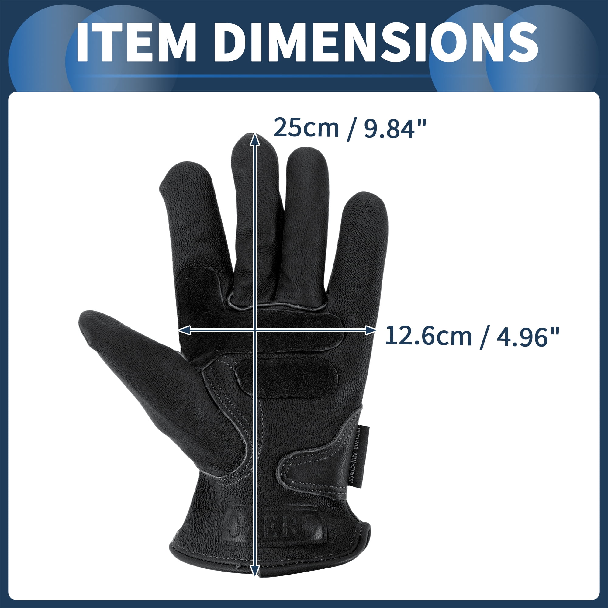 Unique Bargains Motorcycle Gloves, Off-Road Mountain Motorcross Motorbike Dirt Bike Bicycle Racing ATV UTV XL Black