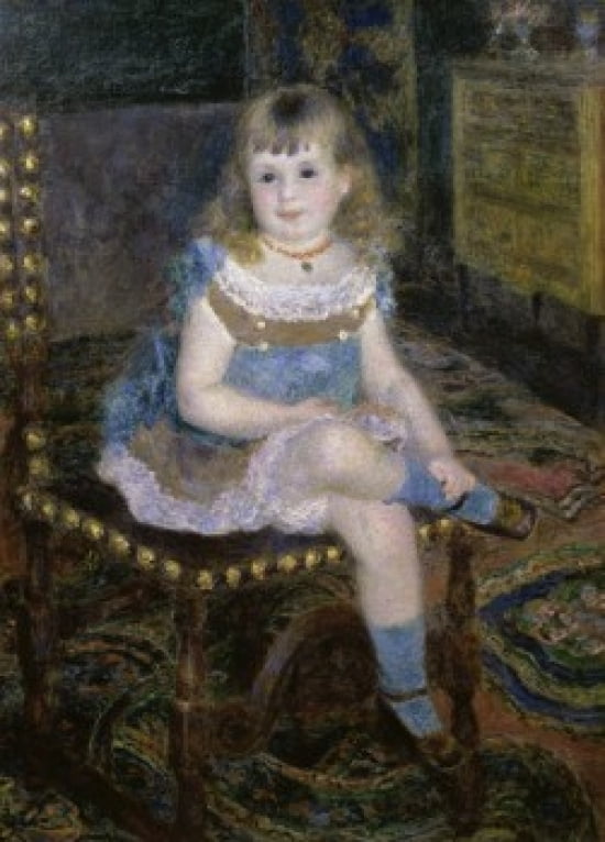 Posterazzi Miss Georgette Charpentier Seated (Mademoiselle Georgette Charpentier Assise) 1876 Pierre-Auguste Renoir Ishibashi Collection Tokyo Japan Canvas Art - Pierre-Auguste Renoir (24 x
