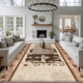 thumbnail image 3 of Country Area Rugs 5'x8', Washable Small Throw Rugs for Classroom Bedroom, Texas Star Plants Branches Berry Farmhouse Retro Indoor Outdoor Rug Non-Slip Low Pile Carpet Runner Reversible Floor Mats, 3 of 8