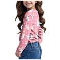 thumbnail image 5 of Gpaecead Happy Easter Eggs Shirts Girls Cute Bunny Tshirt Long Sleeve Pullover Funny Rabbit Graphic Shirts 13 Years Pink, 5 of 8