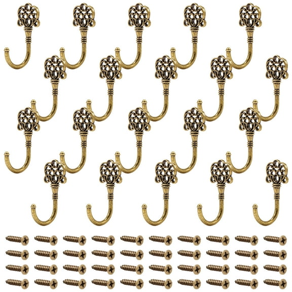 Grusce Vintage Metal Wall Hooks Kit Easy to Install Versatile Bohemian Decorative Hooks Set Exquisite Metal Wall Hangers Kit for Entryway