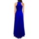 thumbnail image 2 of MUSHARE Vestido largo para mujer con cuello halter y volantes divididos, formal, fiesta de noche, Azul Real, M, 2 of 2