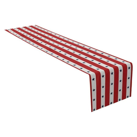 

Wiueurtly Disposable Table Runners American Flag 4th July Patriotic Memorial Day Table Runner Independence Day Holiday Kitchen Table Decoration Indoor Outdoor Home Party Decoration