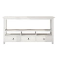 thumbnail image 6 of Tcbosik Modern Console Table with Storage Drawers & Open Shelves – White Accent Entryway Sofa Table behind Couch, Easy Assemble for Living Room, Home Office, 57.9"L x 14.2"W x 29.9"H, 6 of 7