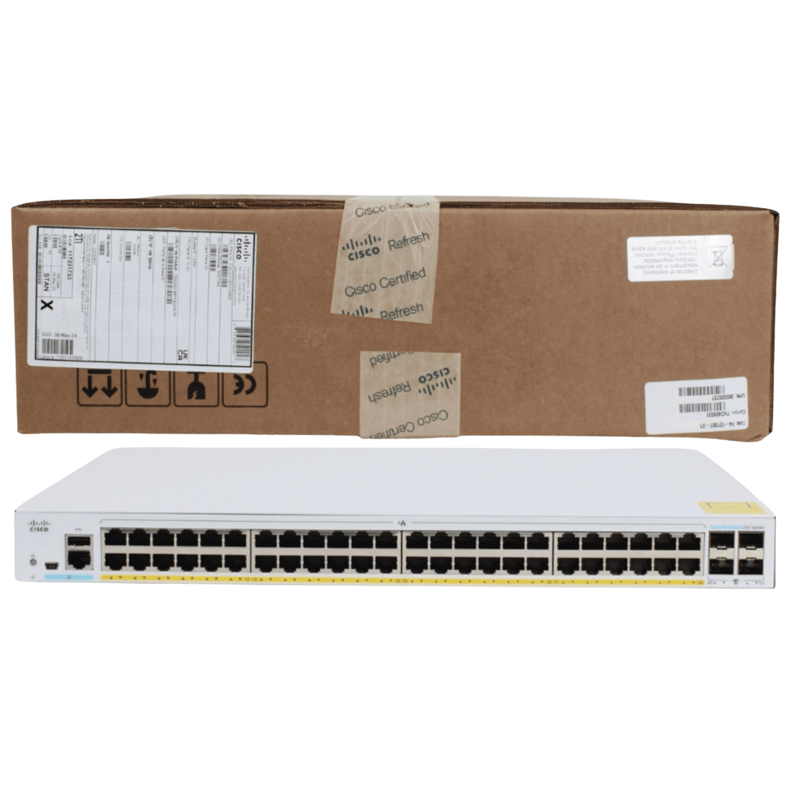 Restored Cisco CBS250-48PP-4G Business 250 Series 48-Port Smart Ethernet Switch (Refurbished)