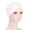 White, variant on Twist Pleated Turbans for Women Stretch Head Wrap Headband Arab Hair Wrap Chemo Caps