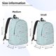 thumbnail image 2 of Disketp Milk Tea1 print Canvas Backpack Lightweight Travel Daypack Student Rucksack Laptop Backpack-Small, 2 of 5