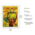 thumbnail image 2 of Chicago World’s Fair 1933 Century of Progress Santa Fe Railroad - Vintage Railroad Travel Poster by Hernando Villa c.1933 - Master Art Print (Unframed) 9in x 12in, 2 of 4