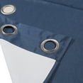 thumbnail image 3 of Lanco Silky Solid Room Blackout Thermal Grommet Curtains (Set of 2) Blue, Set of 2, Size 37 x 84", 3 of 5