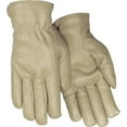 thumbnail image 2 of Tan Medium Grain Cowhide Leather Driver's Gloves, Keystone Thumb, Uncoated, 2 of 2