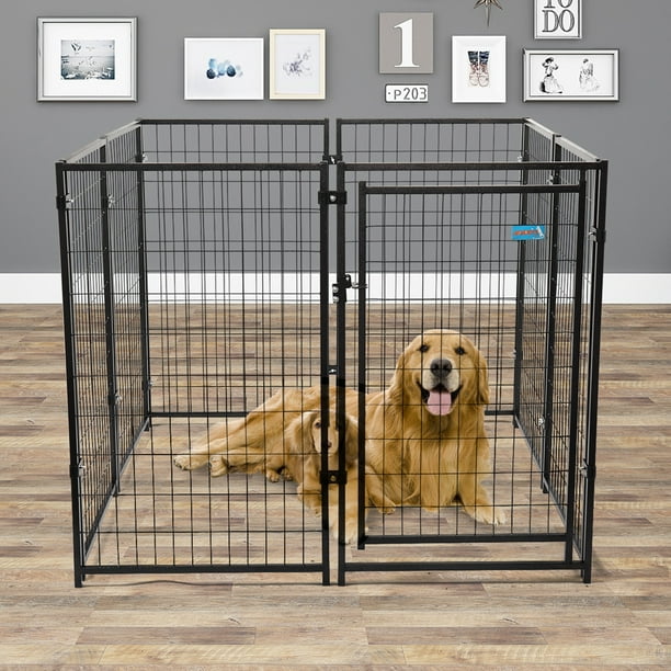Jaxpety 8Panel 45.7"H Heavy Duty Dog Kennel Fence Enclosure Foldable
