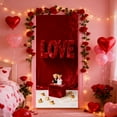 thumbnail image 6 of SLYNSHome Valentine's Day Door Cover,35x72 inch Heart Rose Door Banner for Valentine's Day Indoor Outdoor Party Supplies Decor, 6 of 7