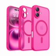 thumbnail image 1 of ccwmincc Magnetic for iPhone 16 Case, Upgraded [Full Camera Protection] [Compatible with Magsafe] [Translucent Matte] Shockproof Protective Phone Case for iPhone 16 - Hot Pink, 1 of 1