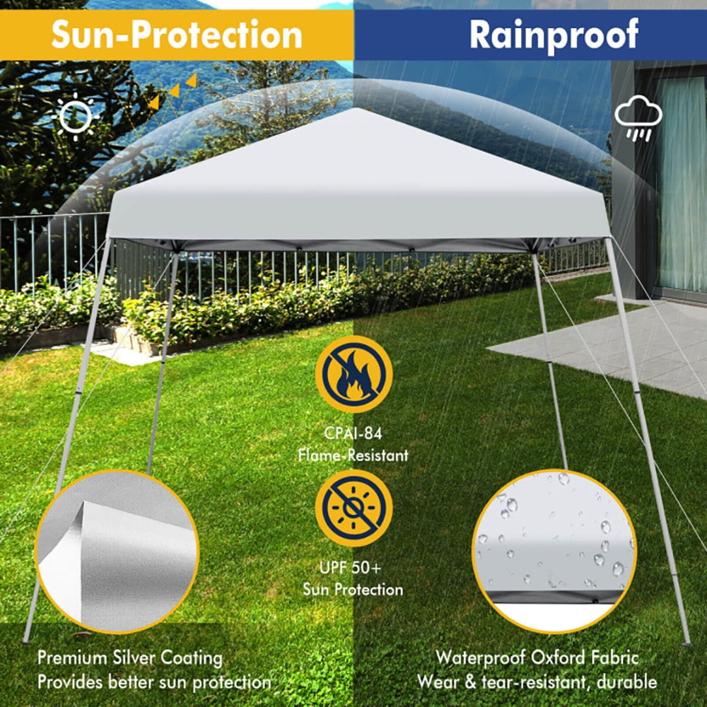 Aimee Lii 10 x 10 Feet Outdoor Instant Pop-up Canopy with Carrying Bag, Backyard Canopy Gazebo for Party Camping BBQ Events, White Aimee Lii 10 x 10 Feet Outdoor Instant Pop-up Canopy with Carrying Bag, Backyard Canopy Gazebo for Party Camping BBQ Events, White