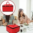 thumbnail image 3 of Insulated Food Delivery Bag, Large Meal Grocery Tote Insulation Bag for Hot and cold Food, Large Capacity Reusable Warming Bag, Red, 3 of 10