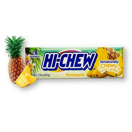 Hi-Chew Stick Pineapple Chewy Fruit Candy 1.76 Oz. (Pack of 3)
