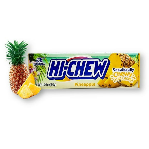 Hi-Chew Stick Pineapple Chewy Fruit Candy 1.76 Oz. (Pack of 3)