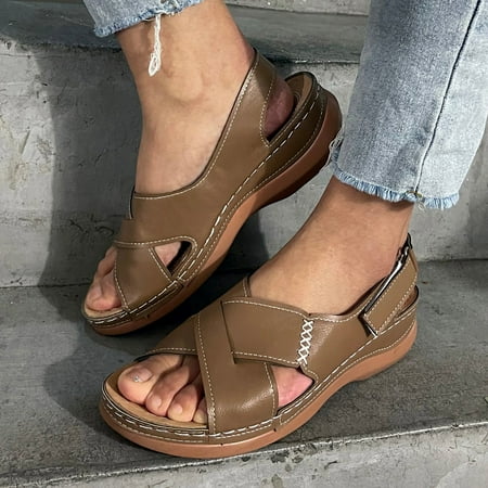 

sunhillsgrace shoes for women sandals fashion women s casual shoes breathable thick-soled wedges leisure sandals