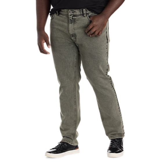 Overdyed Tapered Fit Denim Jeans Castor Olive 44 x 30