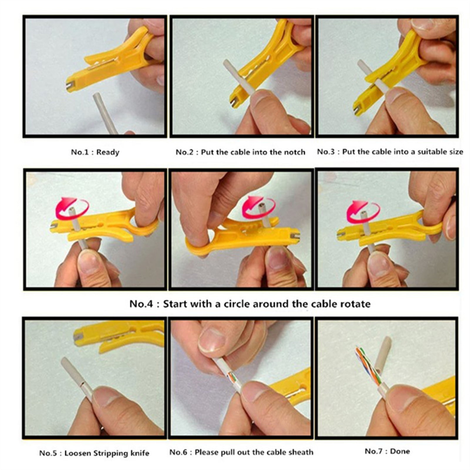 Cable Stripping Wire Cutter Crimping Tool Multi Stripper Knife Crimper Pliers Portable Cut Line Pocket Multitool Crimping Tool ,Built to Last
