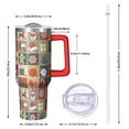 thumbnail image 2 of Multicolor Christmas Pattern Tumbler with Handle and Lid,40oz Double Wall Vacuum Insulated Tumbler,Cups Gift for Women and Men, 2 of 7