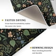thumbnail image 5 of Flowers Black Dish Drying Mat for Kitchen Counter 18 x 24 in,Absorbent Reversible Microfiber Drying Pad, Large Dishes Drainer Mats for Countertop Fast Dry Kitchen Accessories, 5 of 6