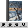 thumbnail image 4 of Large Gaming Mouse Pad, Landscape Painting Desk Pad, Laptop PU Mouse Pad, Waterproof Anti-Slip Desk Pad, Home Decoration Office Accessories (31.5x15.7in,Winter Snow), 4 of 6