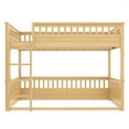 thumbnail image 2 of Bellemave Full over Full Bunk Bed, Pine Floor Bunk Beds with Inclined Ladder & Detachable Design, Space-Saving for Dorms & Small Rooms, Natural, 2 of 9