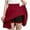 Wine, variant on HAiming Women's Basic Casual Skirts High Waist A-Line Mini Flared Pleated Stretchy Skater Party Skirt with Shorts
