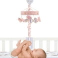 thumbnail image 3 of Lambs & Ivy Butterfly Dreams Pink/Purple Musical Baby Crib Mobile Soother Toy, 3 of 7