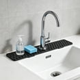 thumbnail image 4 of Bxaolu Silicone Faucet Mat for Kitchen Sink – 2 Splash Guard with Upgraded Outlet & Slope – 17.7x4.25 Inch Water Catcher & Sink Sponge Holder for Kitchen and Bathroom, 4 of 8