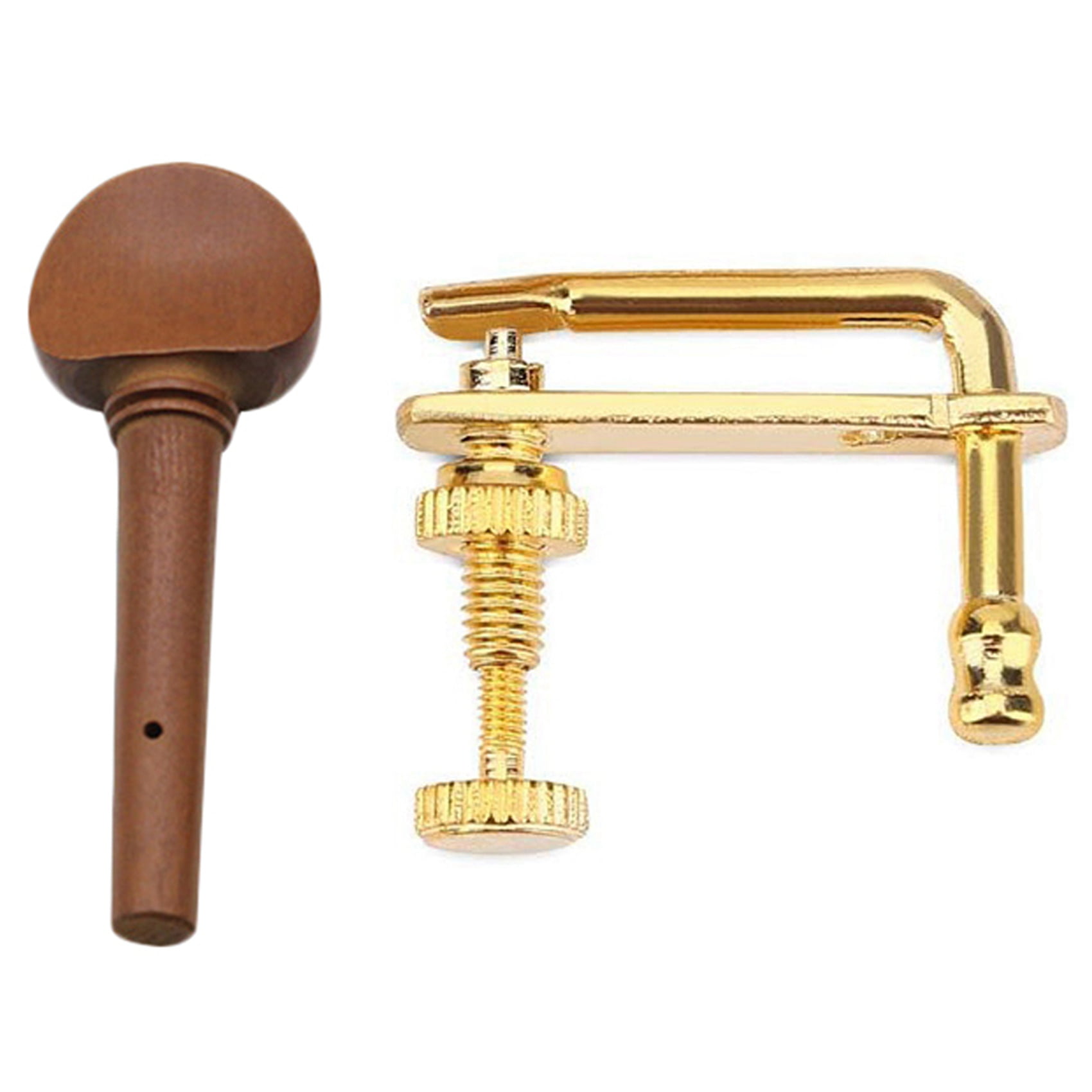 4Pcs 4/4 Size Violin Fiddle Tuning Peg Set with 4Pcs Violin Fine Tuners