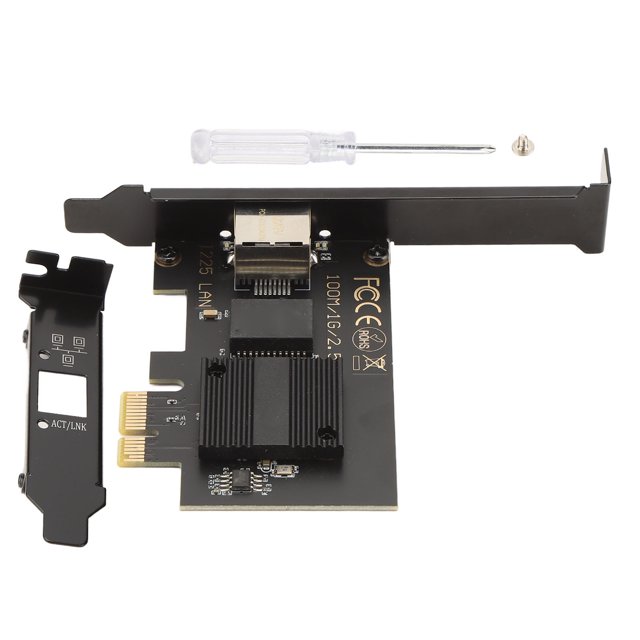 2.5G Gigabit Internet Card, Aluminum Alloy PCIe Internet Adapter Heat Dissipation For Office ANGGREK Gigabit Internet Card