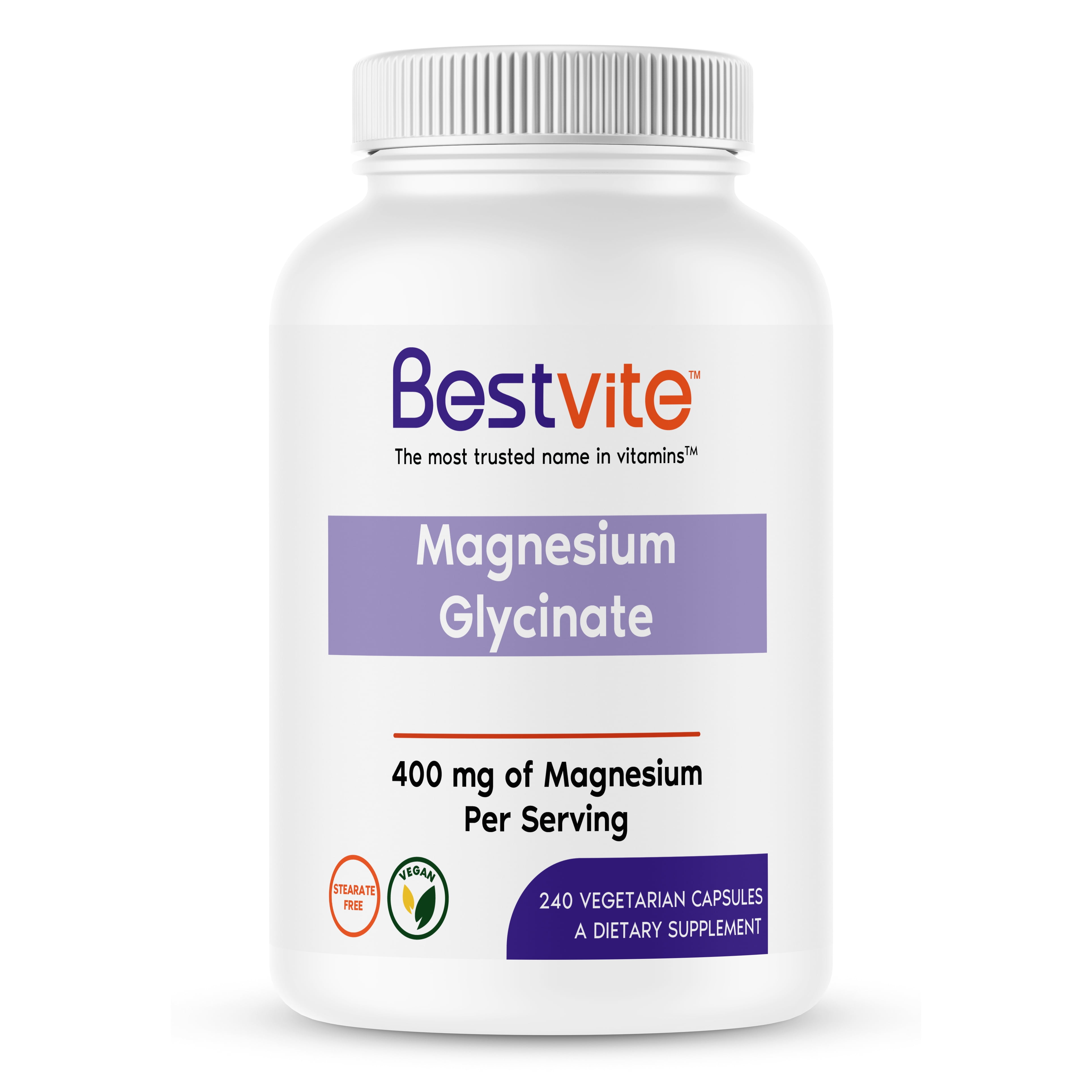 Magnesium Glycinate 400mg 400mg of Magnesium per Serving (240