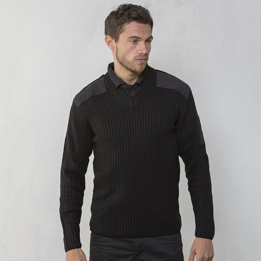 RTY Workwear Mens V-Neck Arcylic Wool Sweater//Sweatshirt