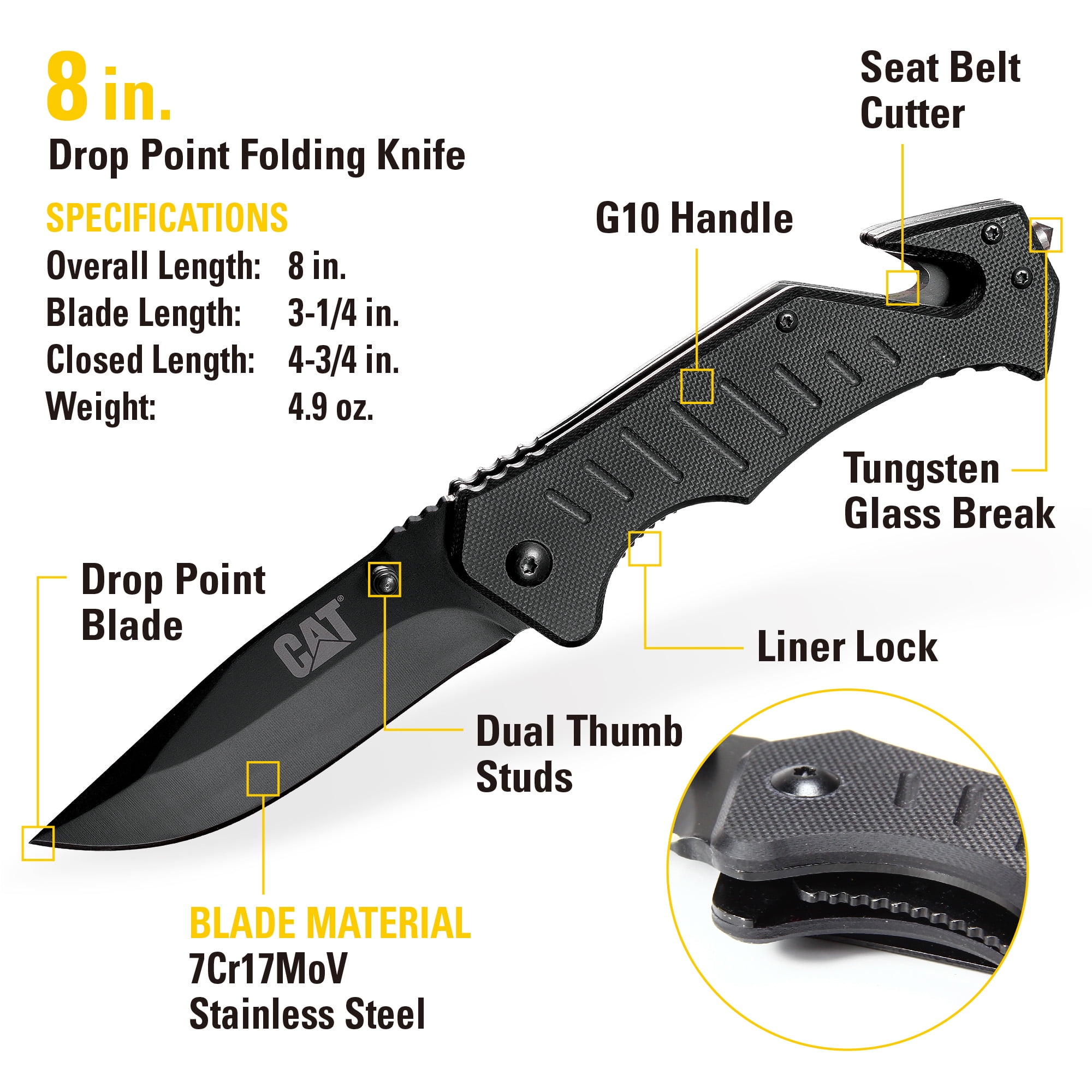 Cat 4 Piece Multi-Tool and Folding Pocket Knife Set - 980103