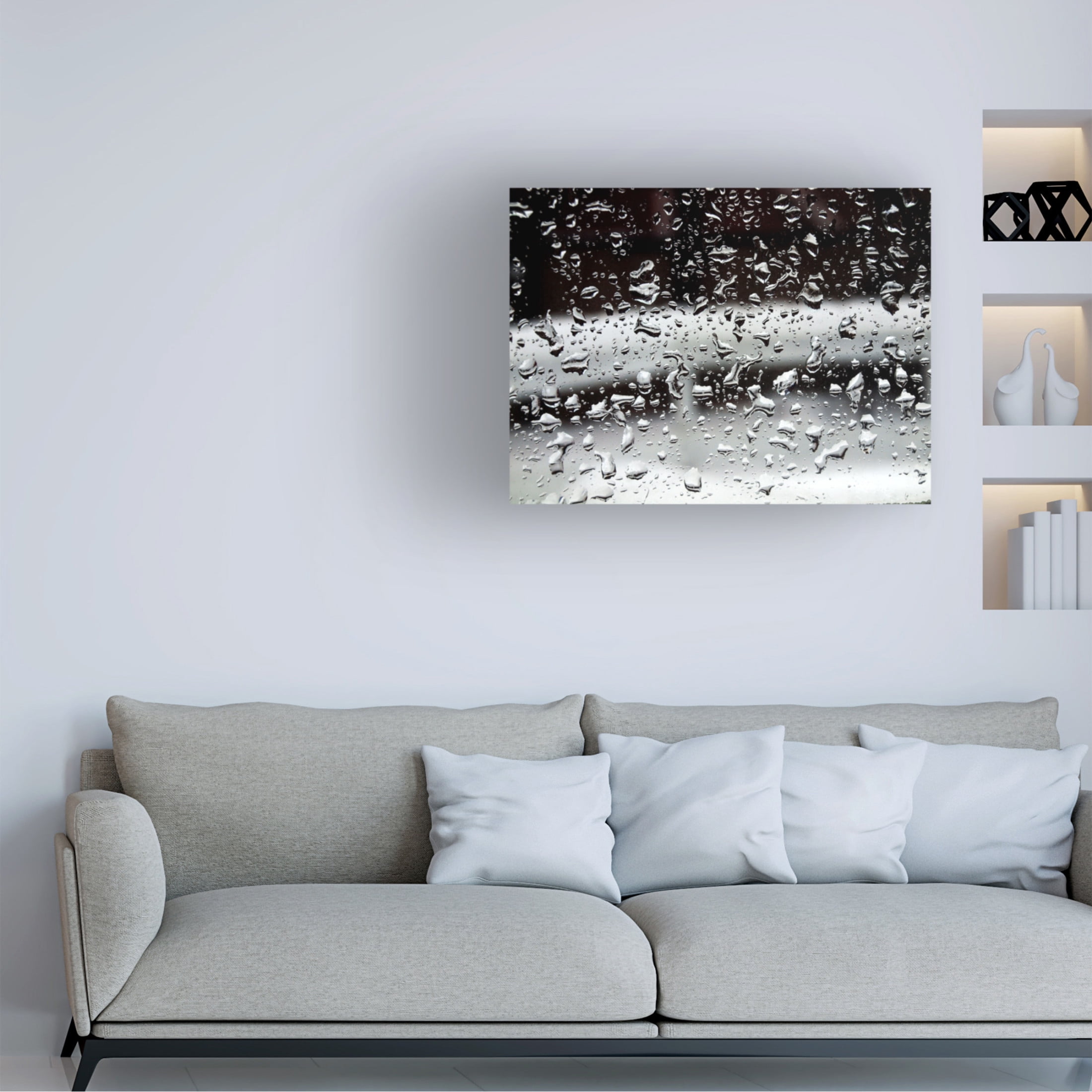 Canvas Wall Art - Clive Branson 'Wet Window' Wall Art for Living Room, Bedroom, or Office Décor by Trademark Fine Art - 19 x 14 Inches