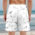 thumbnail image 4 of KPOPLK Mens Swim Trunks with Mesh Liner 5" Quick Dry Swim Shorts Bathing Suits for Men Swimwear Board Shorts wiht Pockets(White,XL), 4 of 9