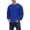 Blue, variant on Men's Logo Chest Knit Training Sweatshirt Hoodless Pullover Top Black S