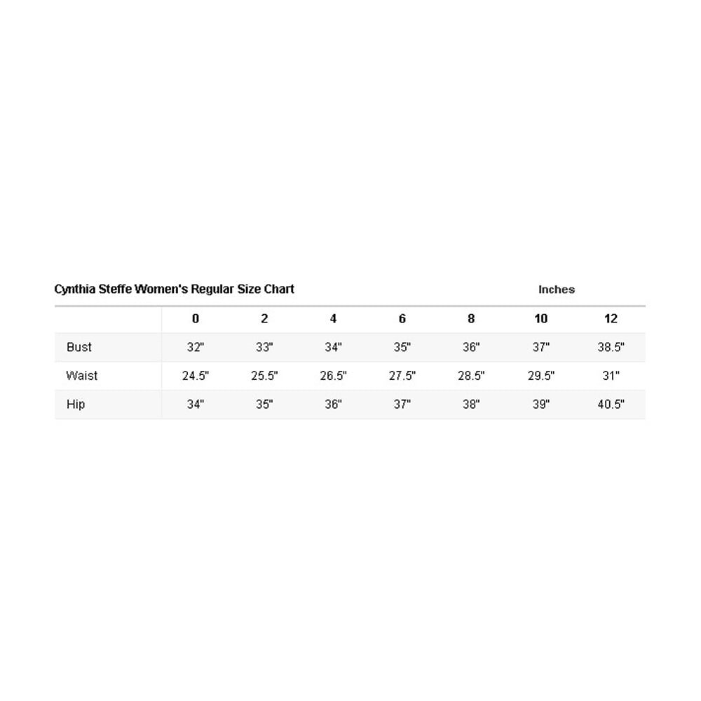 Cece Cynthia Steffe Size Chart